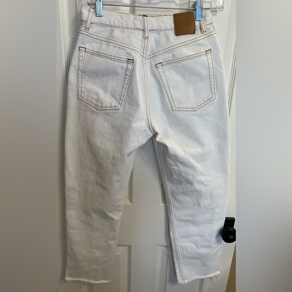 Anine Bing Jackie Straight Leg Jeans in Vanilla Size 28 - Picture 5 of 8